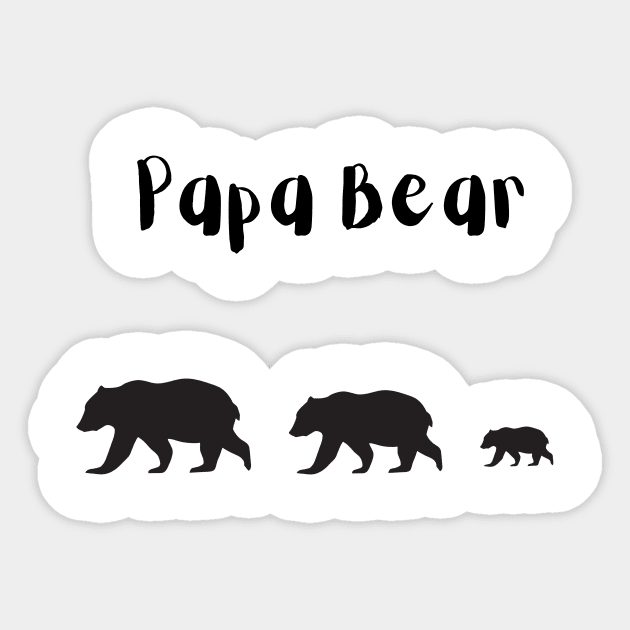 Papa Bear Sticker by StudioPuffyBread